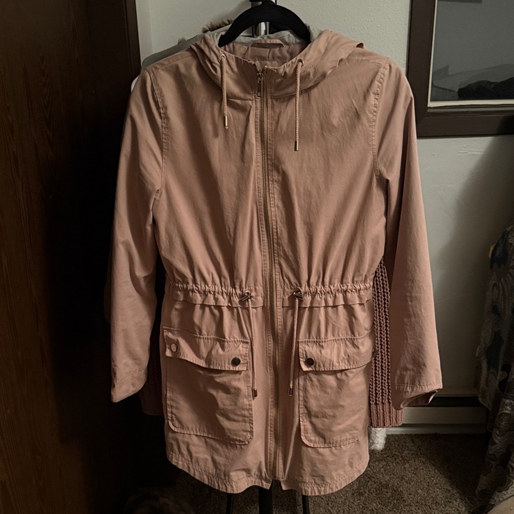 Amisu Blush Utility Jacket with Hood